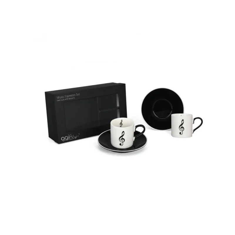 agifty Espresso set bílý - houslový klíč