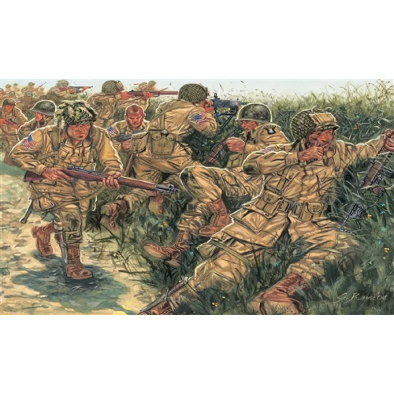 Italeri Model Kit figúrky 6063 - WWII - US PARATROOPERS (1:72)