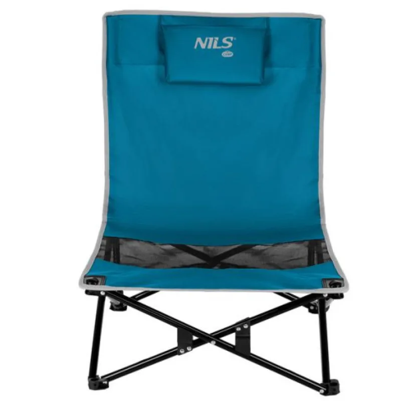 Skládací plážové křeslo NILS Camp NC3306 modro-šedé