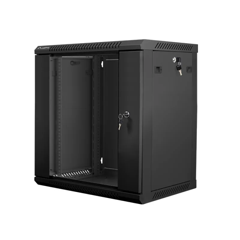LANBERG Nástěnný rack 19'' 12U 600X450mm černý flat pack WF01-6412-10B
