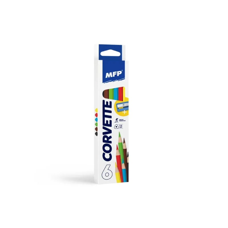 MFP Pastelky MFP 6 ks triangular s ořezávátkem