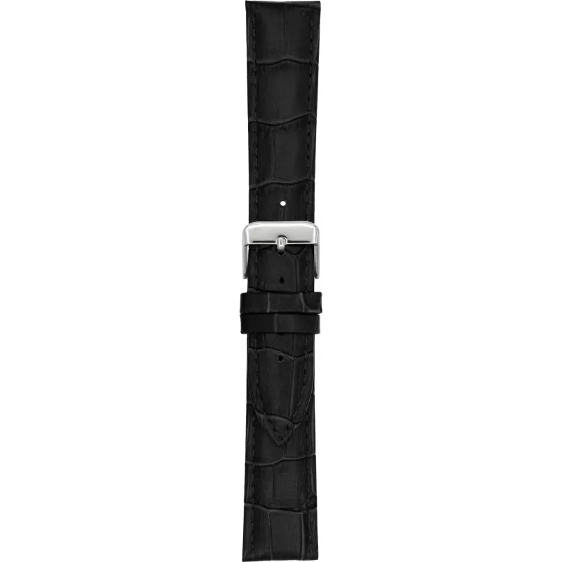 Kožený remienok na hodinky 26 mm čierny A-NIS AK1306.01-26