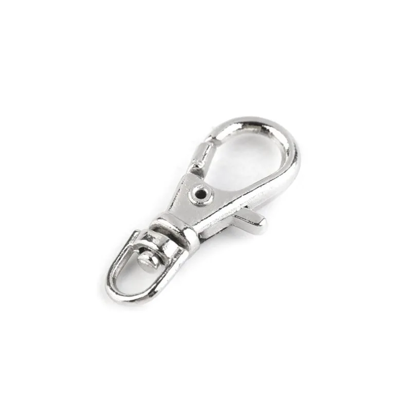 Kovová karabína prievlak 4 mm - strieborná
