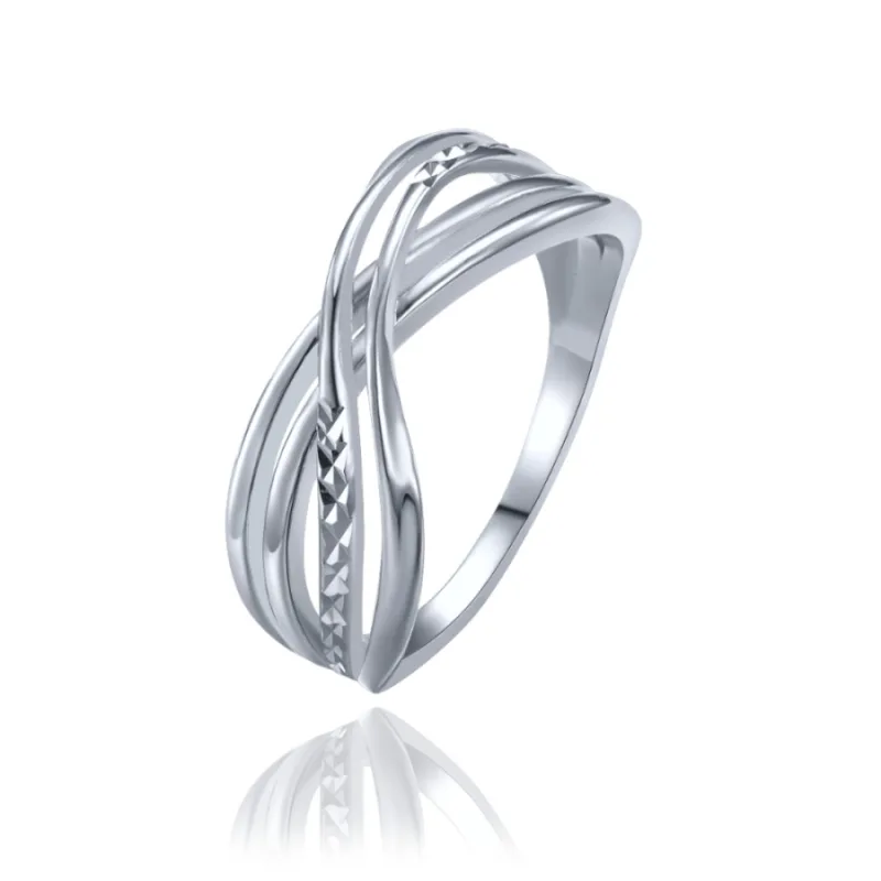 Strieborný diamantový prsteň MINET JMAN0560SR, 55