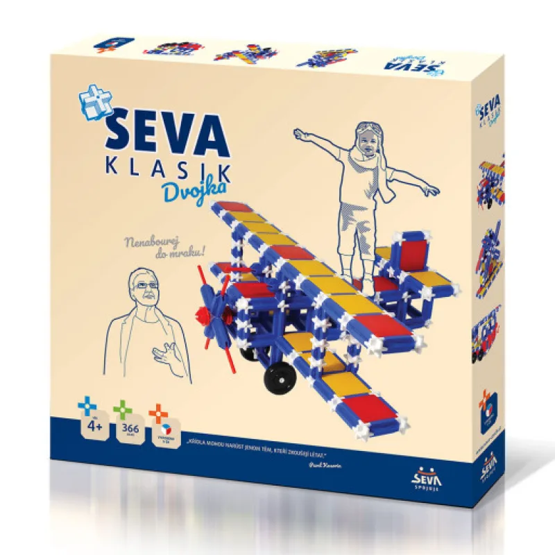 Stavebnice Seva Klasik Dvojka. 366 dílků