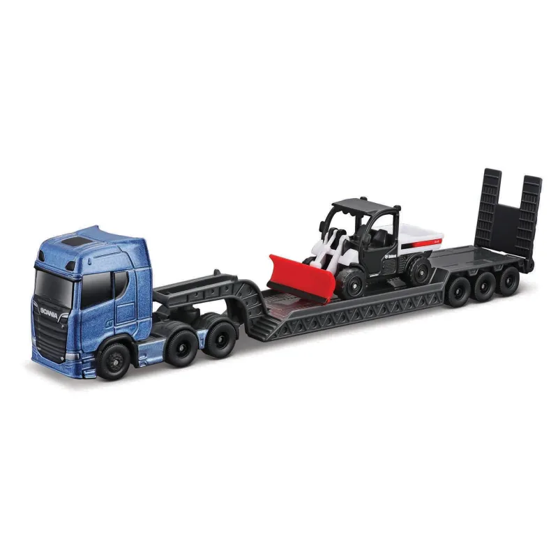 Maisto - Mini pracovné stroje, Sada veľkého ťahača, Scania 770S, Bobcat T590 G