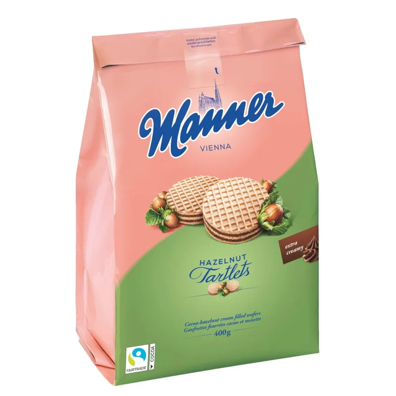 Manner oplátky s kakaovo-lieskovcovou náplňou 400g