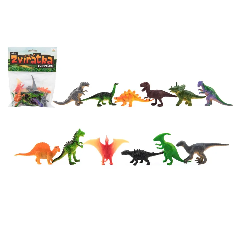 Teddies Zvieratká dinosaury mini plast 6-7cm 12ks v sáčku