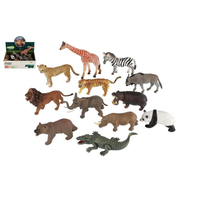 Teddies Zvieratká safari ZOO plast 13-18cm mix druhov