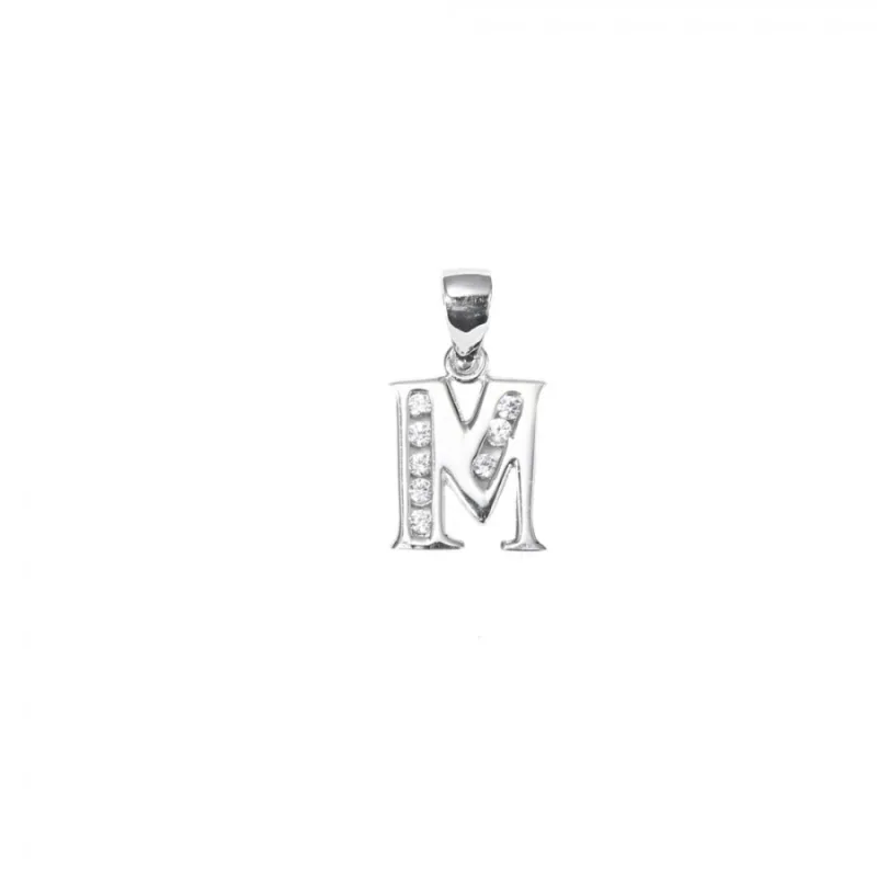 Strieborný prívesok písmeno M JVD SVLP0705XH2BI0M