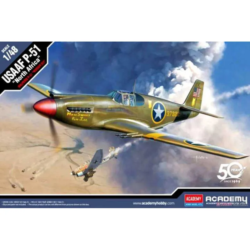 Academy Model Kit lietadlo 12338 - USAAF P-51 "Severná Afrika" (1:48)