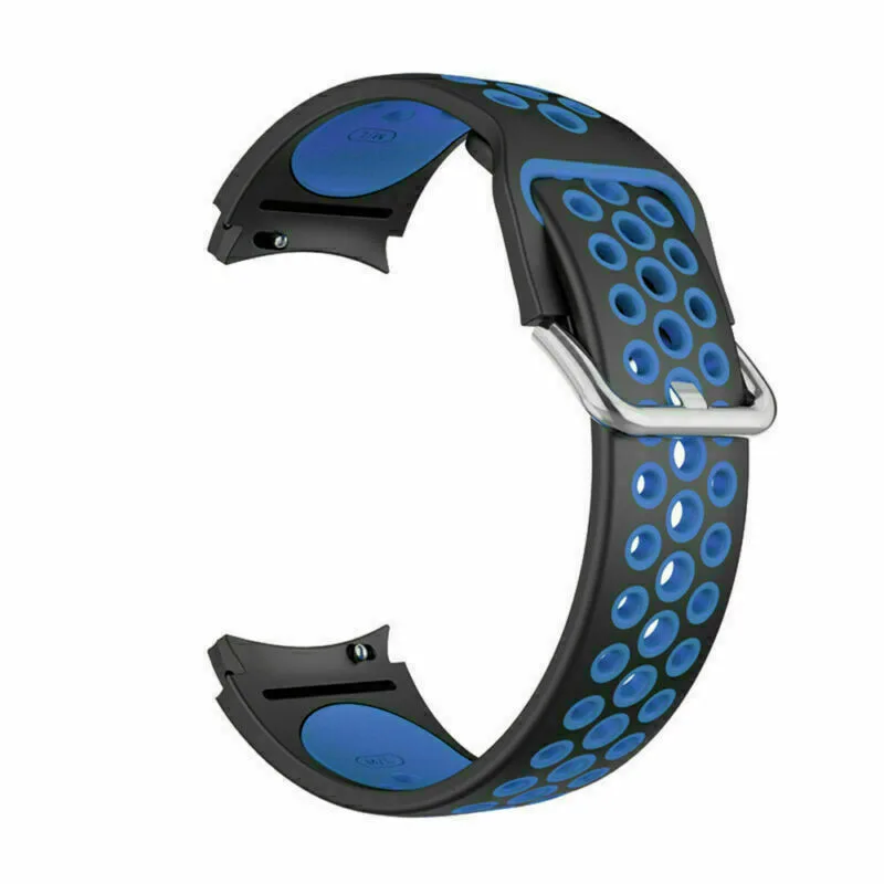 Silikonový dírkovaný řemínek černomodrý pro Samsung Galaxy Watch 4/Watch 4 Classic 20mm ESES 1530002338