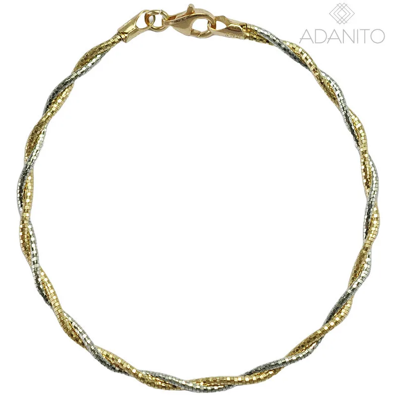 Pozlátený strieborný náramok ADANITO SSNK013377G, 18 cm
