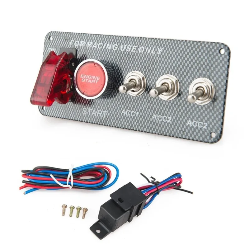 Panel s 4x spínači + tlačítko START, 12V 47161