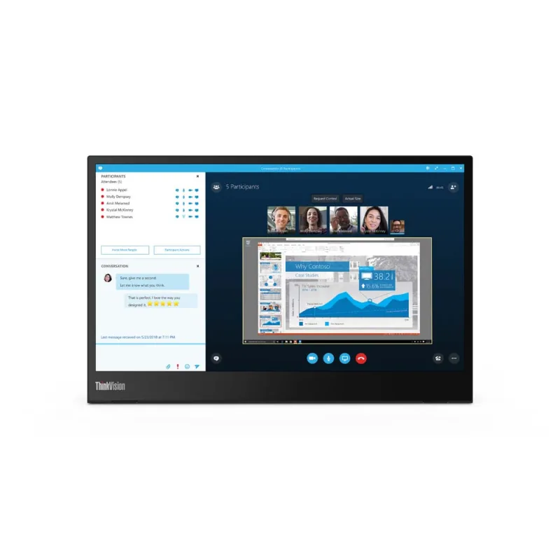 Lenovo ThinkVision/M14/14"/IPS/FHD/60Hz/6ms/Black/3R 61DDUAT6EU
