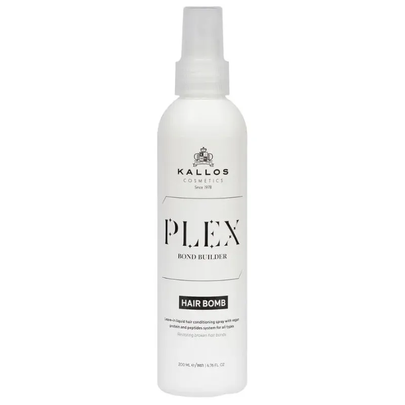 KALLOS Plex Bond Builder Hair Bomb 200ml - bezoplachový výživný sprej na poškodené vlasy