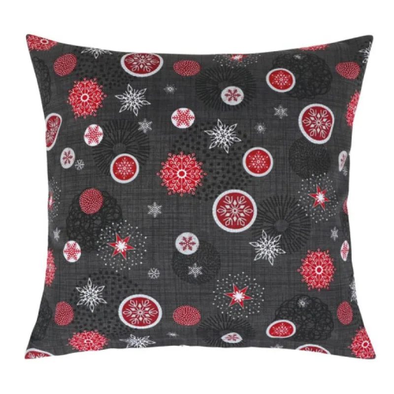 Bellatex Polštářek Ozdoba vánoční šedá - 45x45 cm