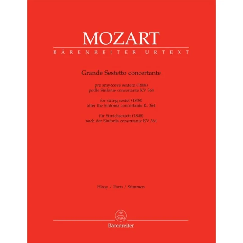Bärenreiter Grande Sestetto concertante (1808) podle Sinfonie concertante KV