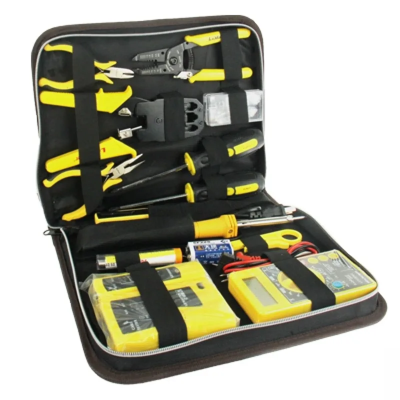W-Star Sada nářadí pro síťaře WS5013, 15 ks, tester RJ45 voltmetr pájka kleště RJ45 RJ12 WS5013