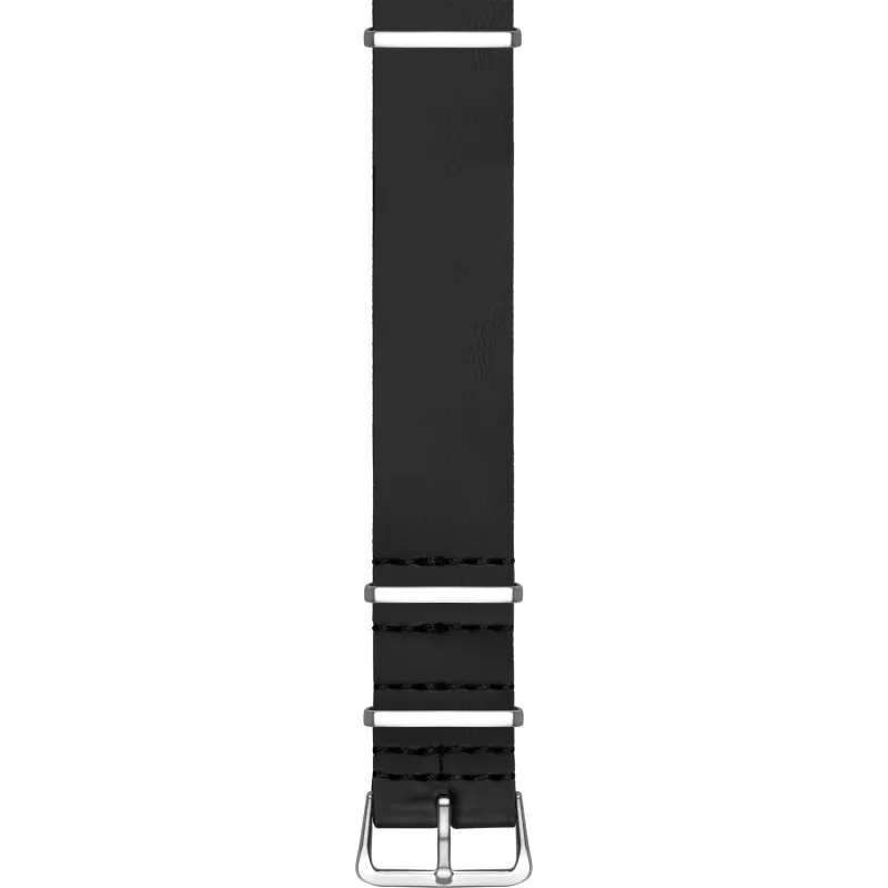 Kožený Nato remienok na hodinky 22 mm čierny A-NIS AKN006.01-22