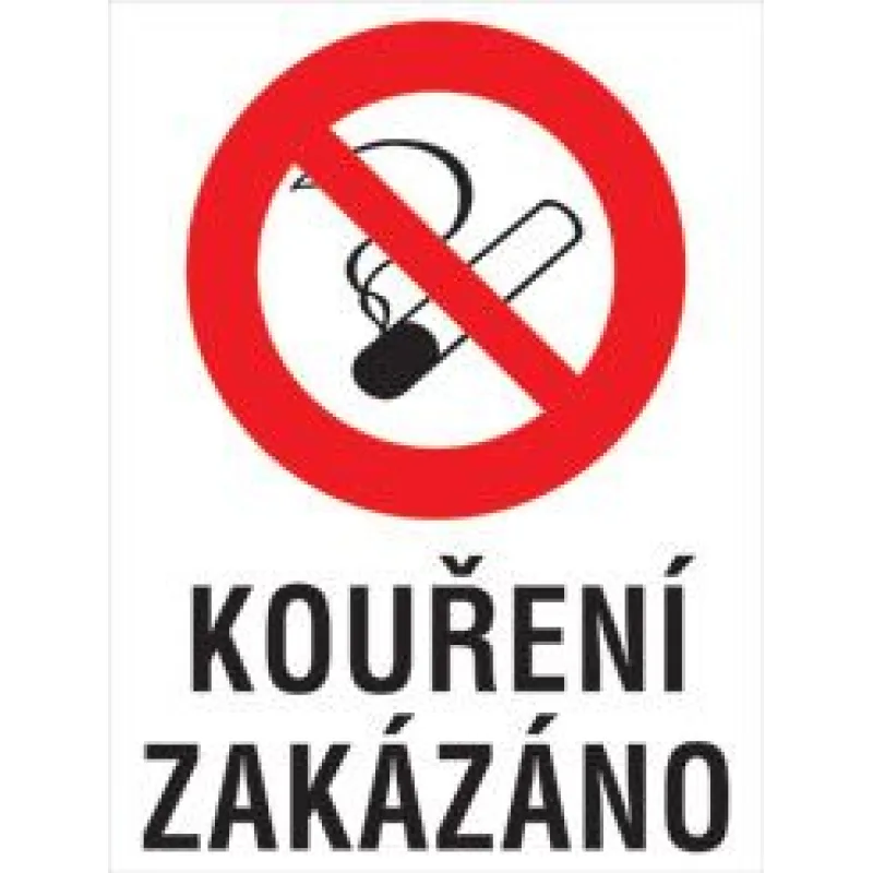 Plechová cedule, Zákaz kouření I.