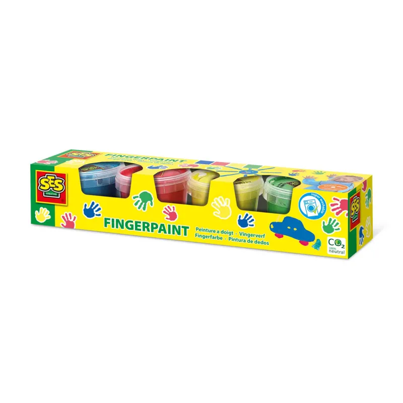 SES Prstové farby - základné farby 4 x 110ml