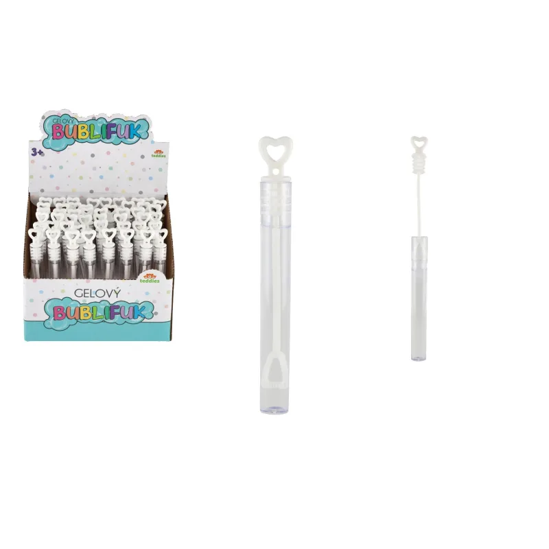 Teddies Bublifuk mini 5 ml gélový biely svadobný 10,5cm 48ks v boxe