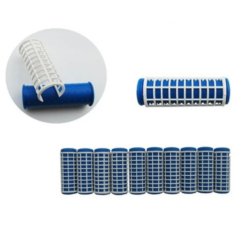 DUKO-EXIM DUKO Natáčky 2430 Varné nátačky na vlasy 18x63mm modrobiele 10ks - malé