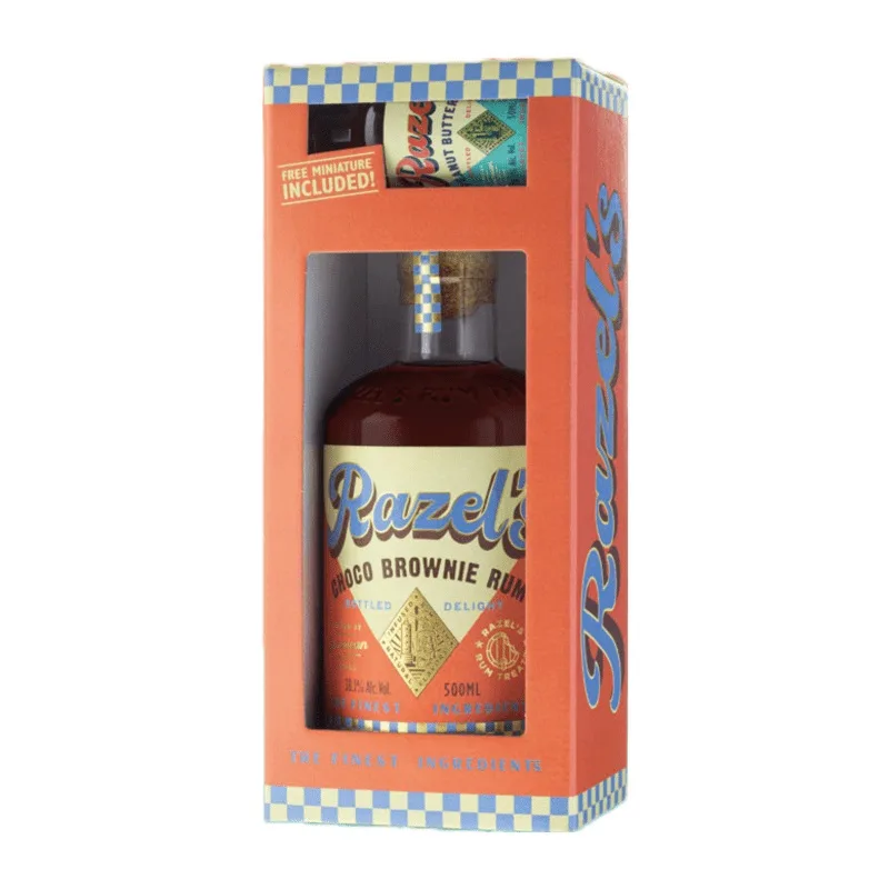 Razel’s Choco Brownie Rum Special Pack, GIFT 38,1% 0,55l