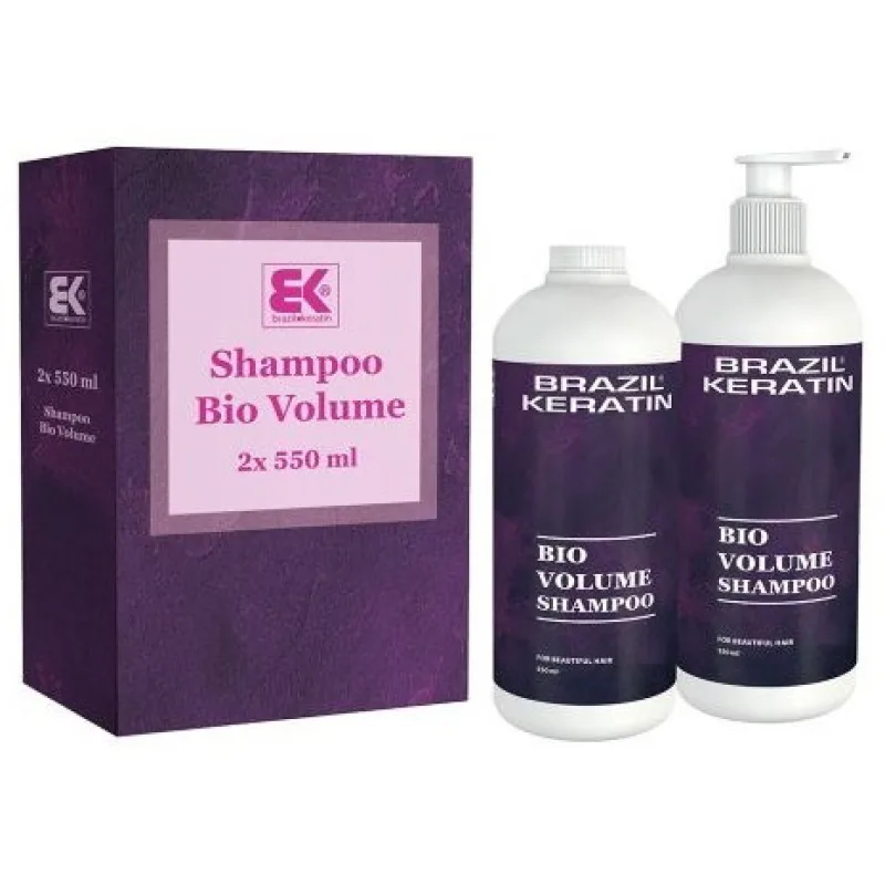 BRAZIL KERATIN Bio Shampoo Volume keratínový šampón pre väčší objem vlasov 2x550ml
