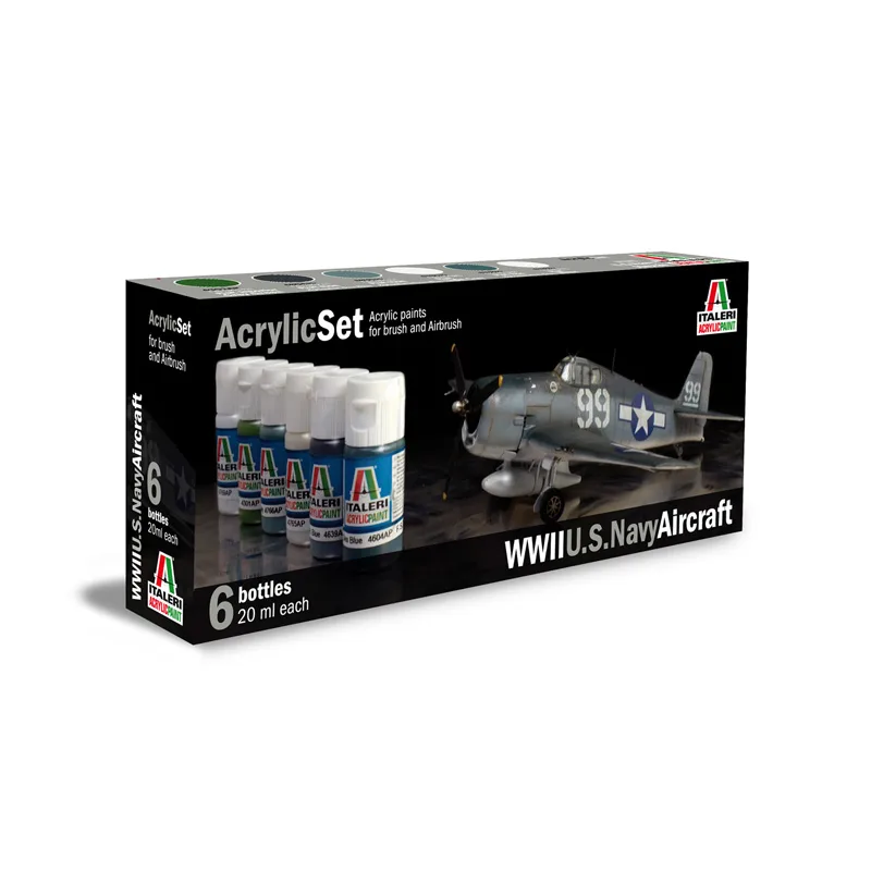Italeri Taleri Sada akrylových farieb 439AP - WWII U.S. NAVY AIRCRAFT 6 ks