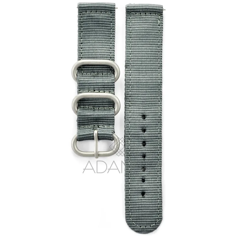 Nylonový remienok na hodinky 22 mm šedý ADANITO 109AR07W22
