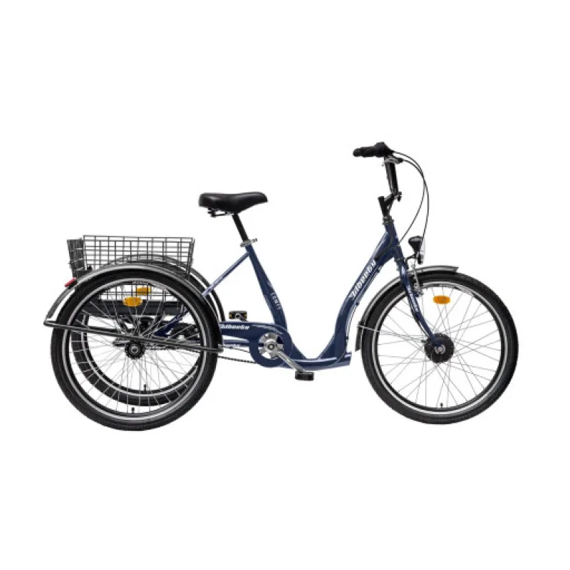 Elektro Tříkolka pro seniory Liberty e-COMFY 24" 3spd. 2026 modrá 36V 10,4Ah