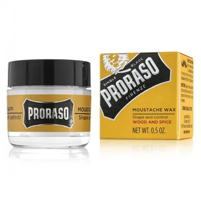 PRORASO Wood and Spice Vosk na fúzy a fúzy s vôňou cédrového dreva a korenia 15ml
