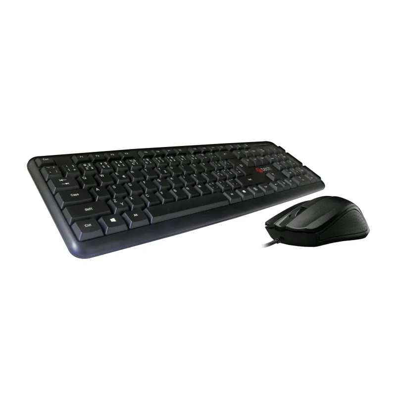 Klávesnice C-TECH KBM-102, drátový combo set s myší, USB, CZ/SK KBM-102-BL