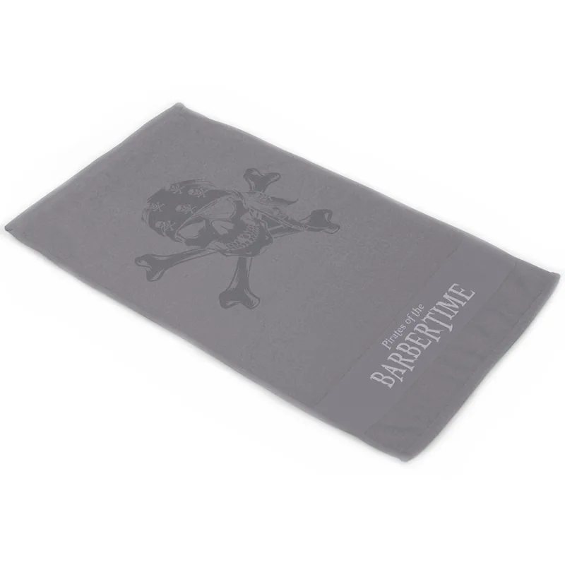 Pirates of the BARBERTIME Sivý barber uterák BARBERTIME Grey towel