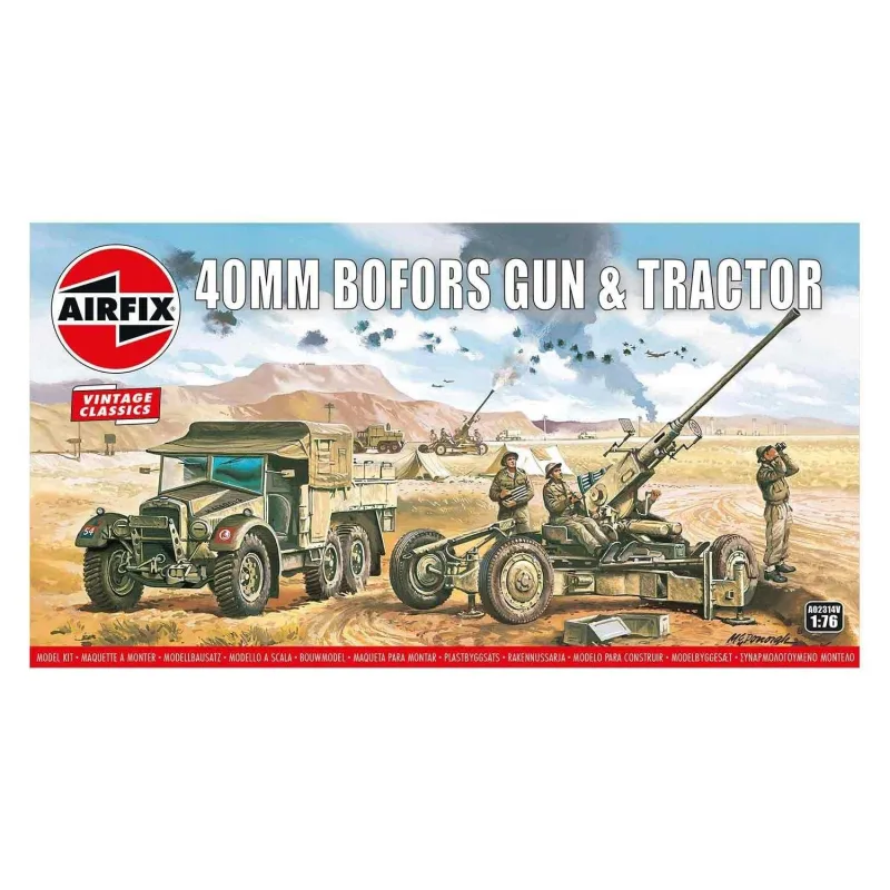 Airfix Classic Kit VINTAGE military A02314V - Bofors 40mm Gun & Tractor (1:76)