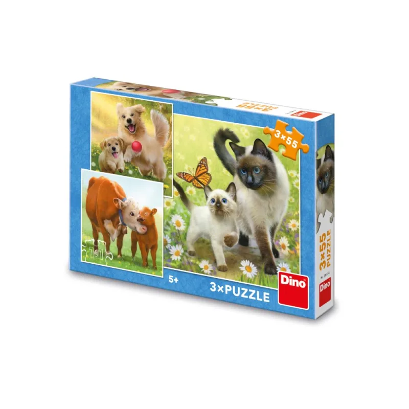 Dino RODINKA 3x55 Puzzle
