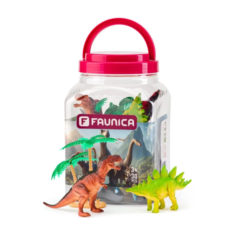 Faunika Zvířátka figurky sada v MEGA tubě - Dinosauři