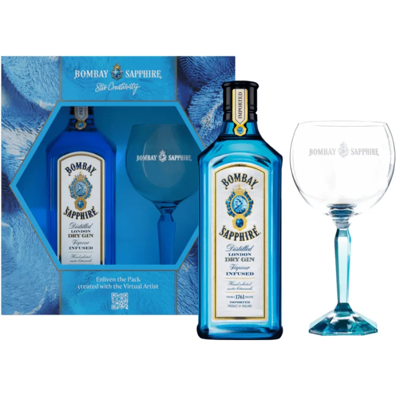 Bombay Sapphire 40% 0,7 l (darčekové balenie 1 pohár)