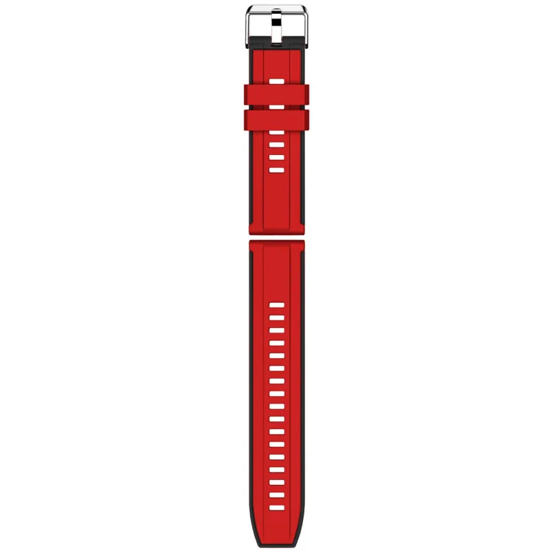 Silikónový remienok na hodinky 20 mm červeno čierny A-NIS AS0466.06S01-20