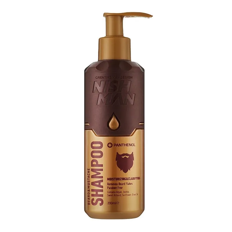 Šampón na fúzy a fúzy NISH MAN Beard & mustache shampoo 200 ml