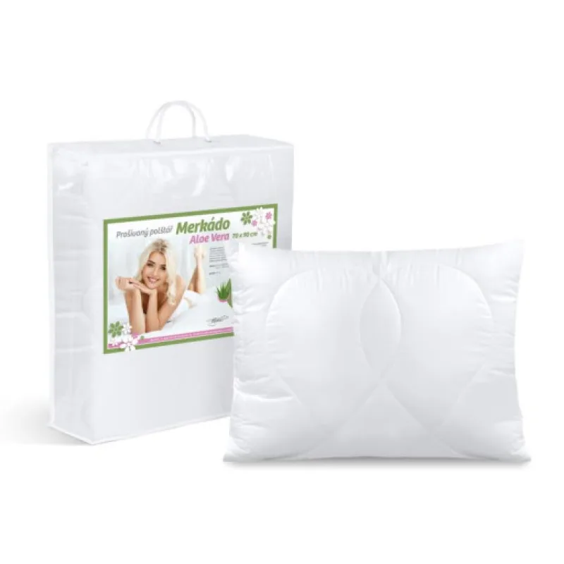 Bellatex Polštář Merkádo Aloe Vera 900g bílý - 70x90 cm