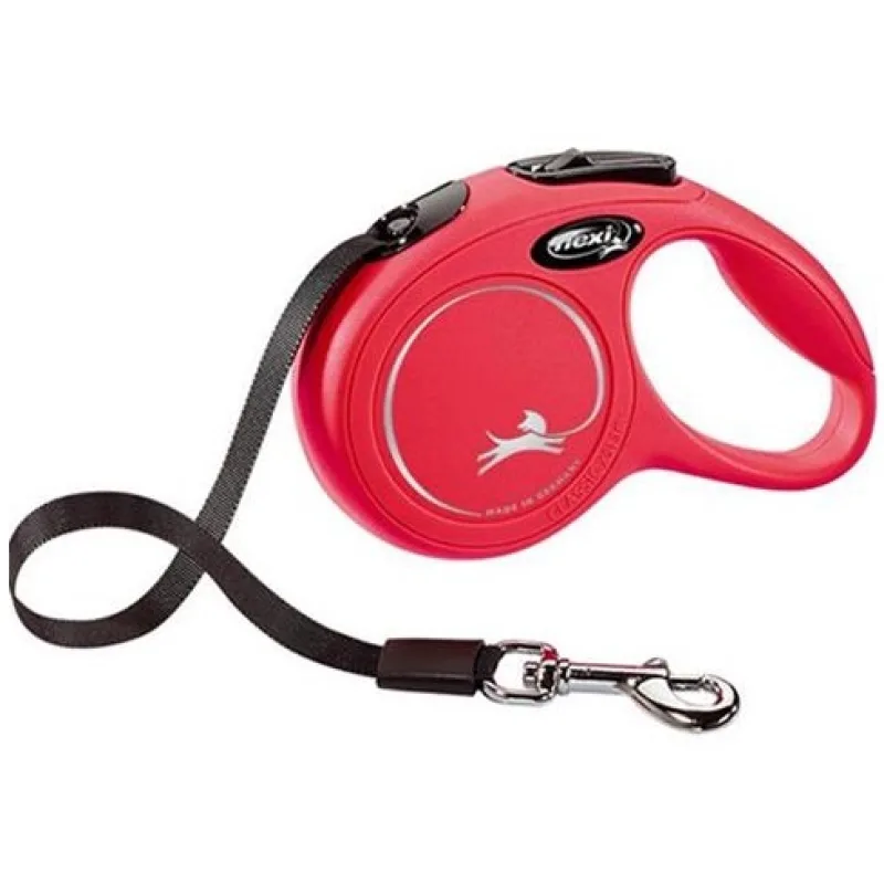 Vodítko Flexi Classic NEW XS páska 3 m (do 12 kg) červená