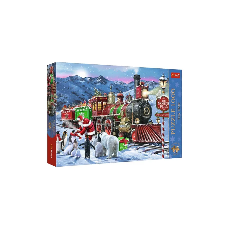 Trefl Puzzle Premium Plus - Čajový čas: Xmas: Vánoční expres 1000 dílků 68,3x48cm v krabici 40x27x6cm