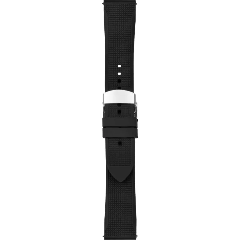 Silikónový remienok na hodinky 22 mm čierny A-NIS AS0094.01-22