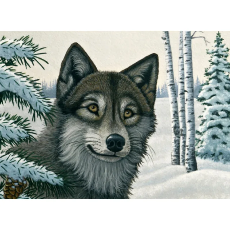Royal Langnickel Malování podle čísel - Vlk v zimě, 40x30 cm