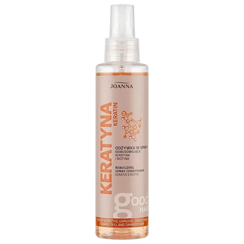 JOANNA Keratin Spray Conditioner 150ml - bezoplachový kondicioner na poškodené vlasy
