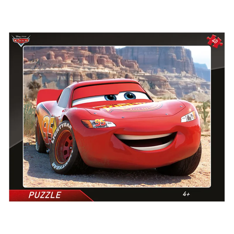 Dino Cars 3 Dino puzzle pre deti WD Cars: Lightning McQueen 40D doska