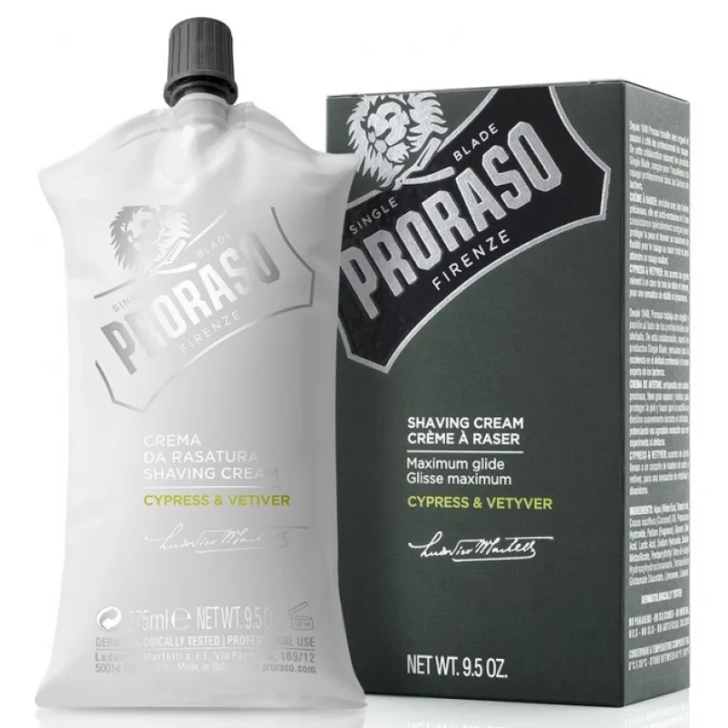 PRORASO Cypress Krém na holenie s vôňou cyprusu a ázijské trávy vetiver 275ml